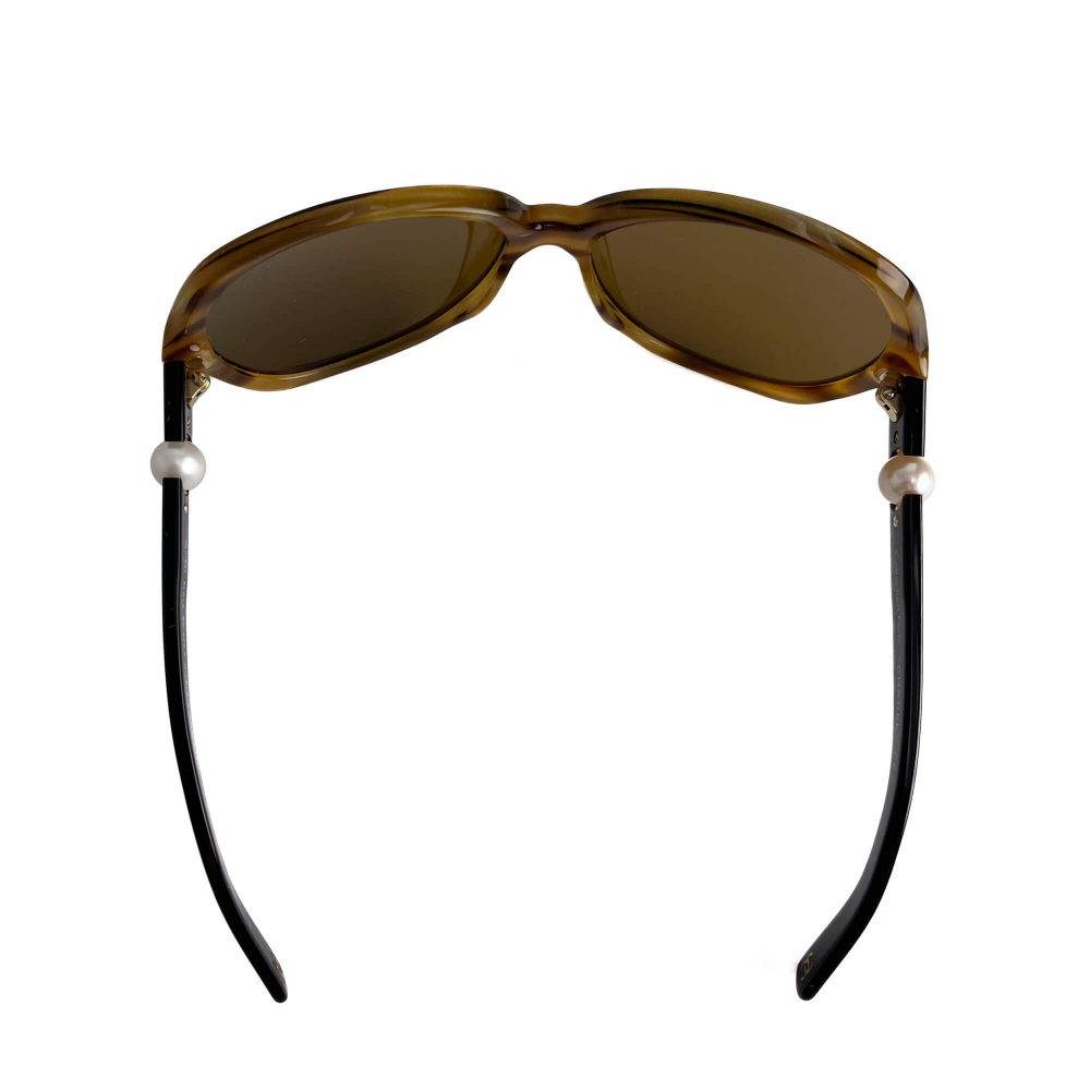 Chanel Pearl Shades Acetate Oversizes Sunglasses Multicolor