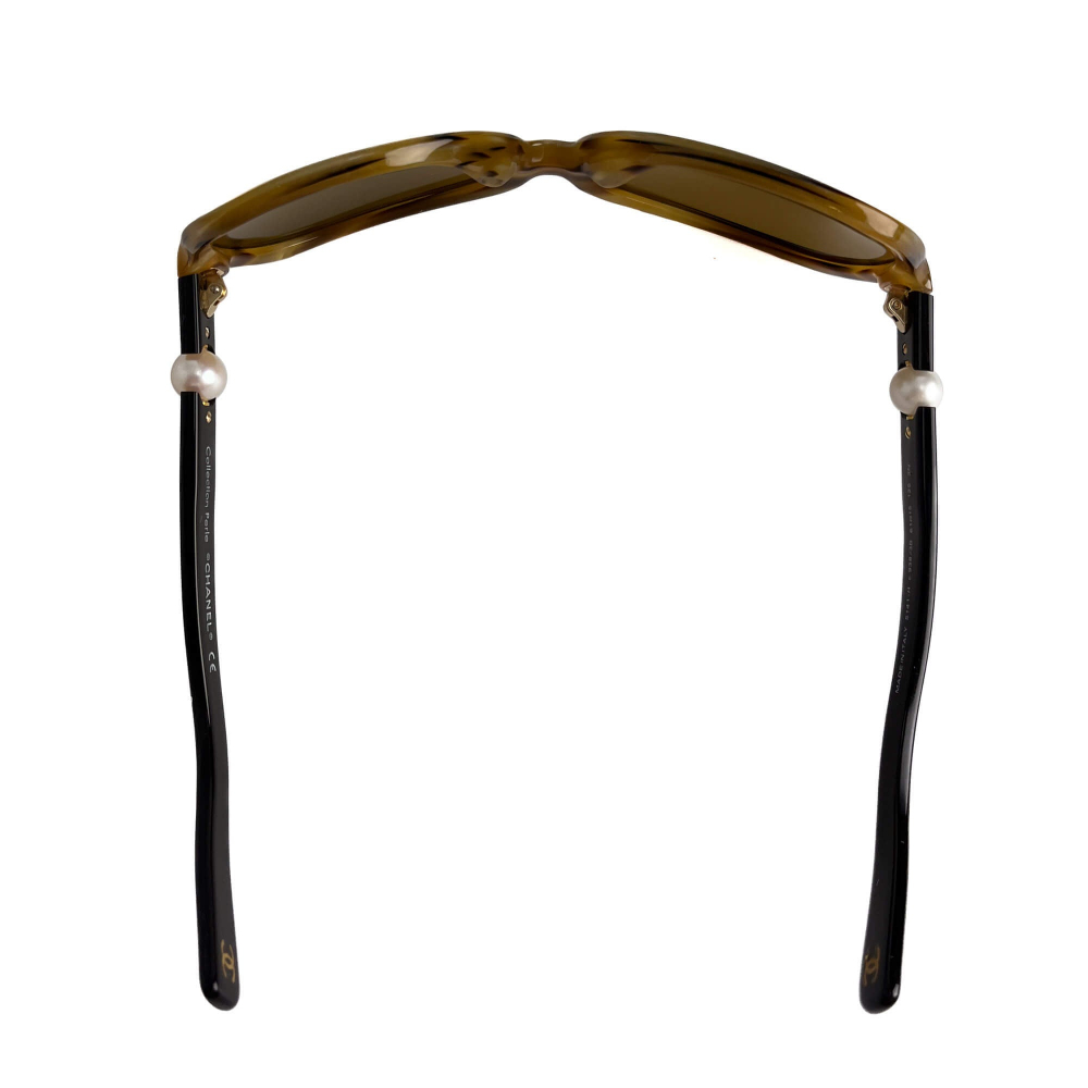 Chanel Pearl Shades Acetate Oversizes Sunglasses Multicolor