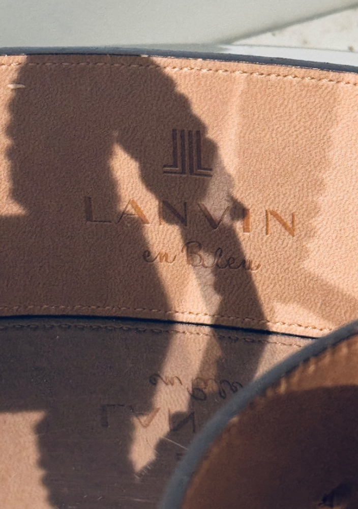 Lanvin Jewel Broche Closure Leather suede Belt