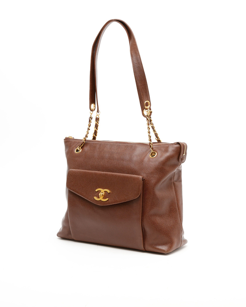 Chanel CC Caviar Tote Bag