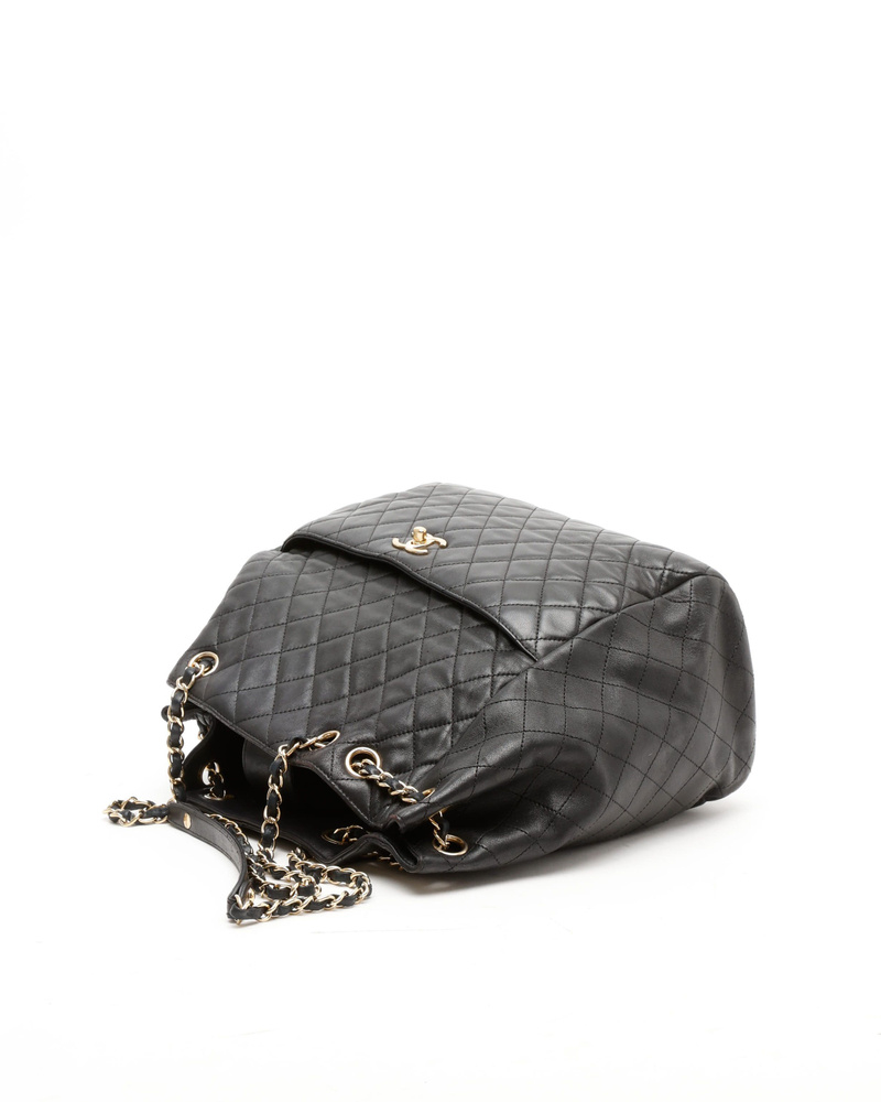 Chanel CC Lock Drawstring Bucket Bag