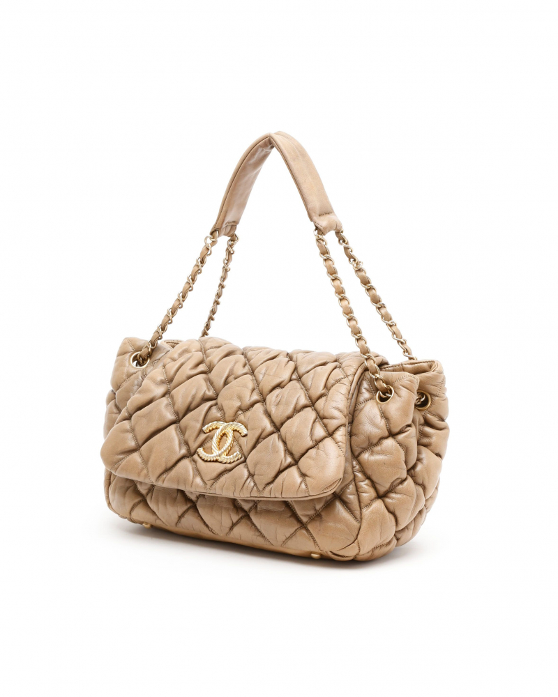 Chanel Bubble Quilt Accordian Flap Bag