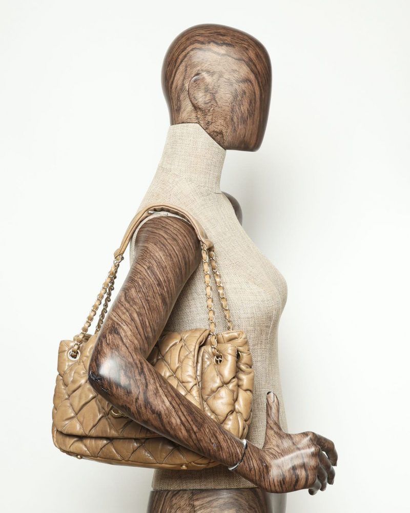 Chanel Bubble Quilt Accordian Flap Bag