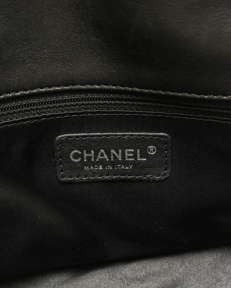 Chanel CC Check Velvet Single Flap Bag