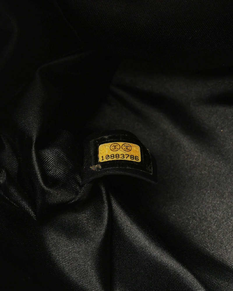 Chanel CC Check Velvet Single Flap Bag