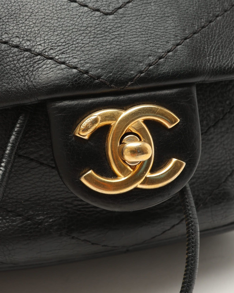 Chanel CC Chevron Single Flap Bag