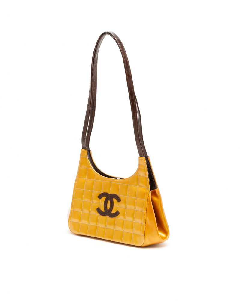 Chanel CC Patent Chocolate Bar Bag