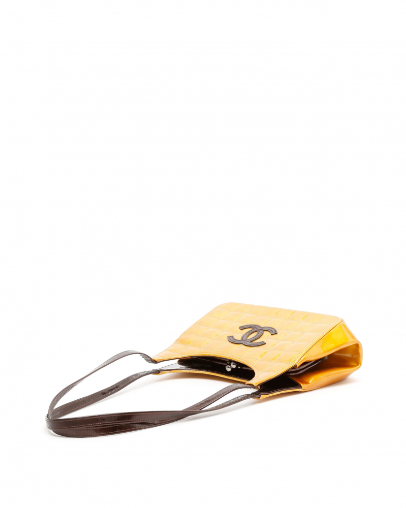 Chanel CC Patent Chocolate Bar Bag