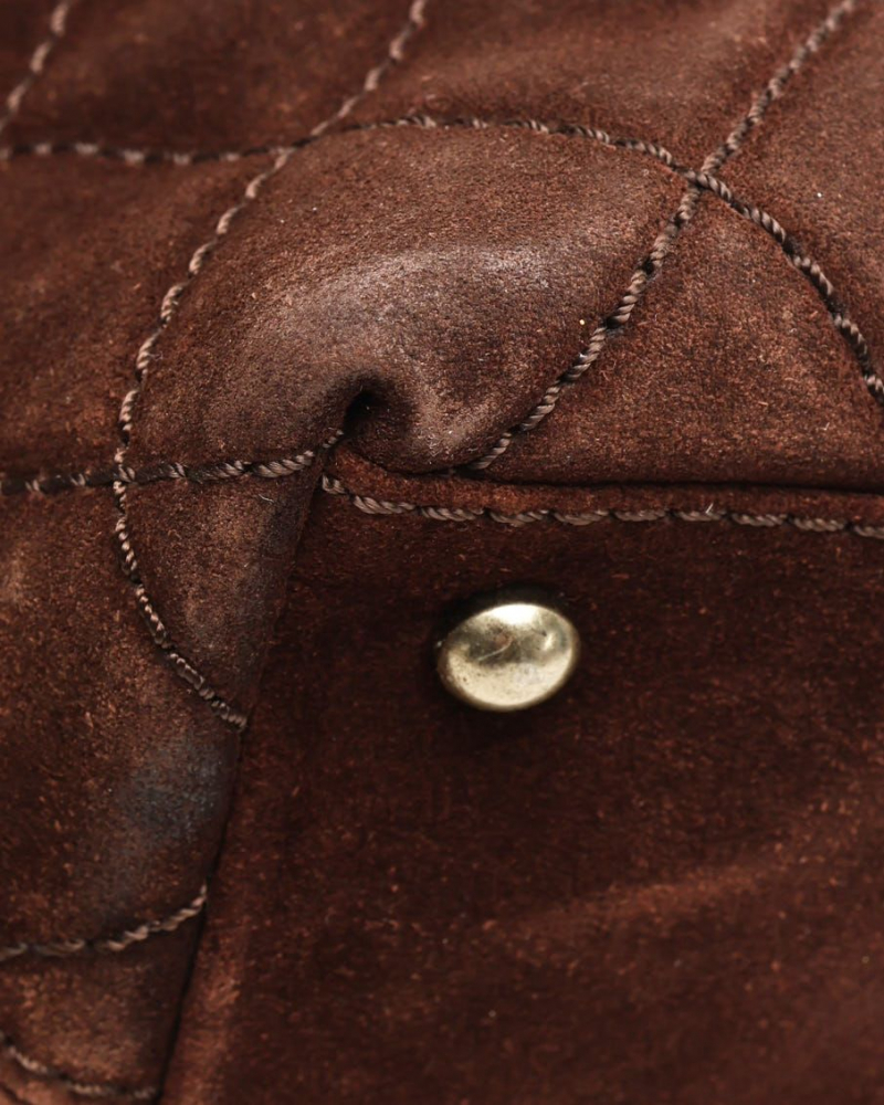 Chanel CC Suede Tote Bag