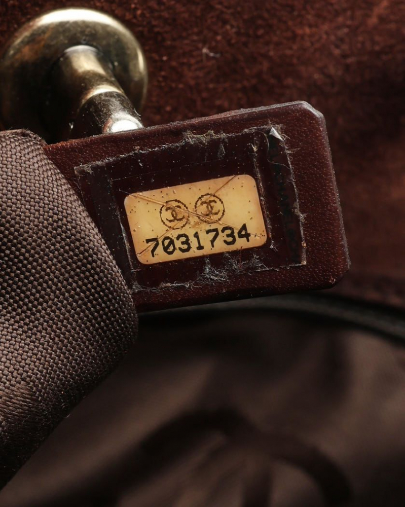 Chanel CC Suede Tote Bag