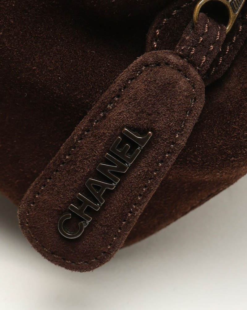 Chanel CC Suede Chain Tote Bag