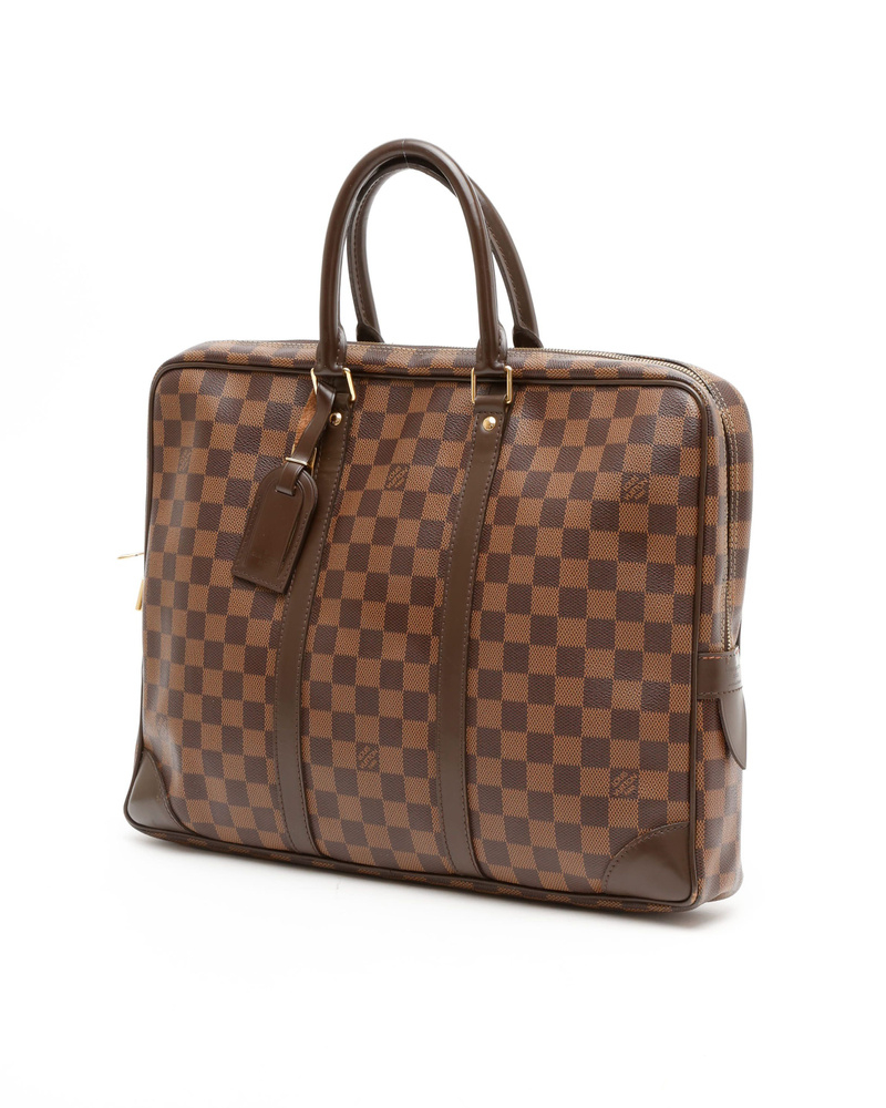 Louis Vuitton Damier Ebene Porte Documents Voyages Bag