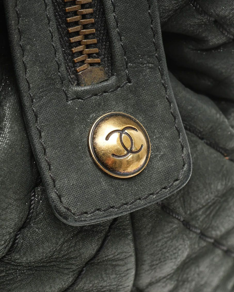 Chanel Chevron V-Stitch Chain Tote Bag