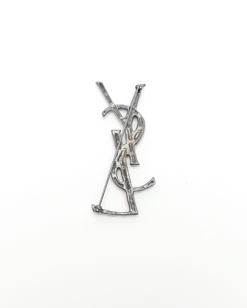 Saint Laurent YSL logo Brooch