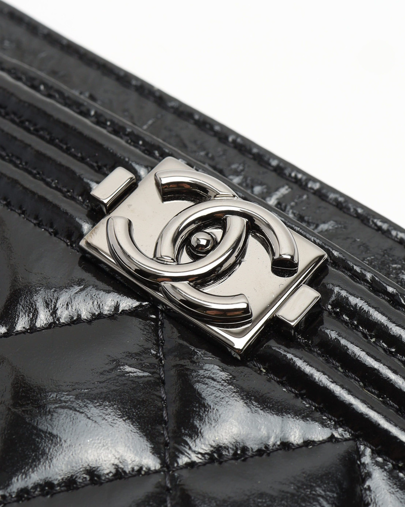 Chanel Boy Patent Leather Card Holder