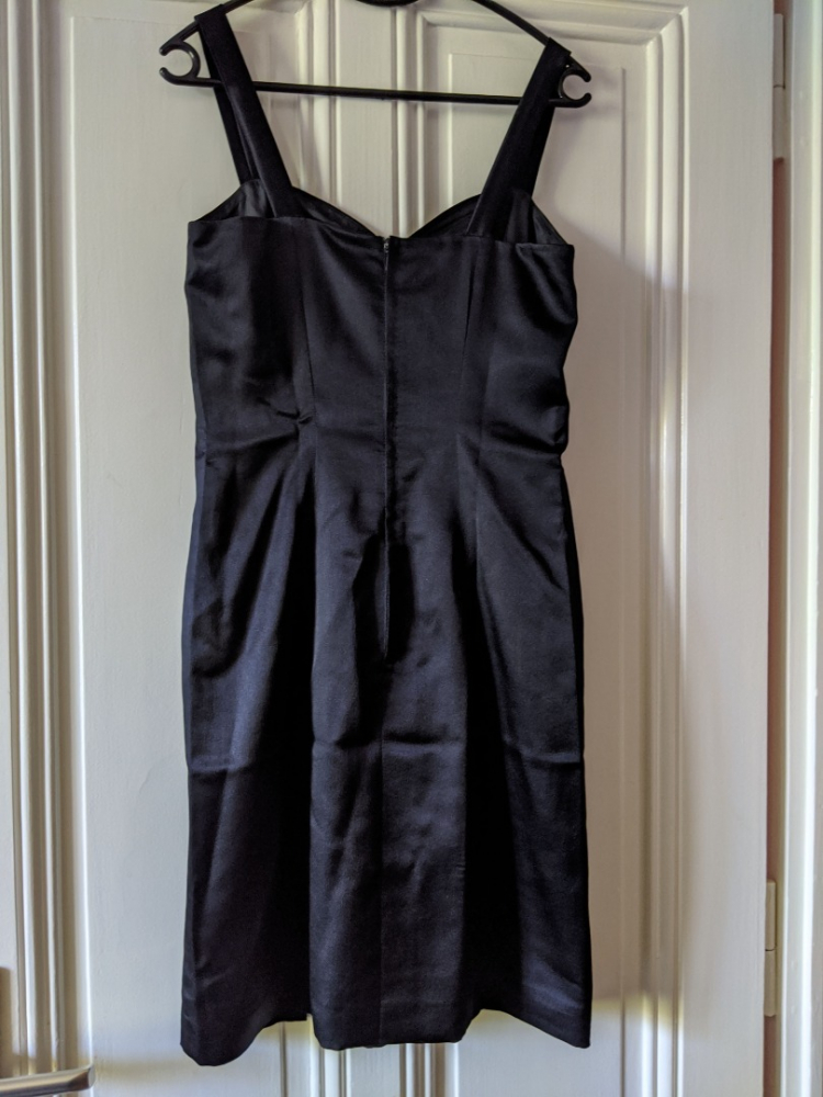 Marithé + François Girbaud Black satin dress S-M