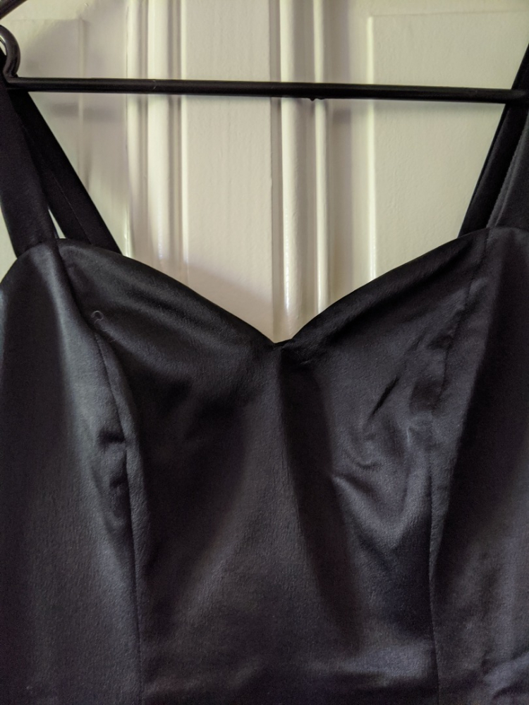 Marithé + François Girbaud Black satin dress S-M