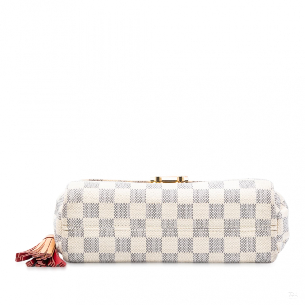 Louis Vuitton Croisette Canvas Top-Handle Crossbody Damier Azur