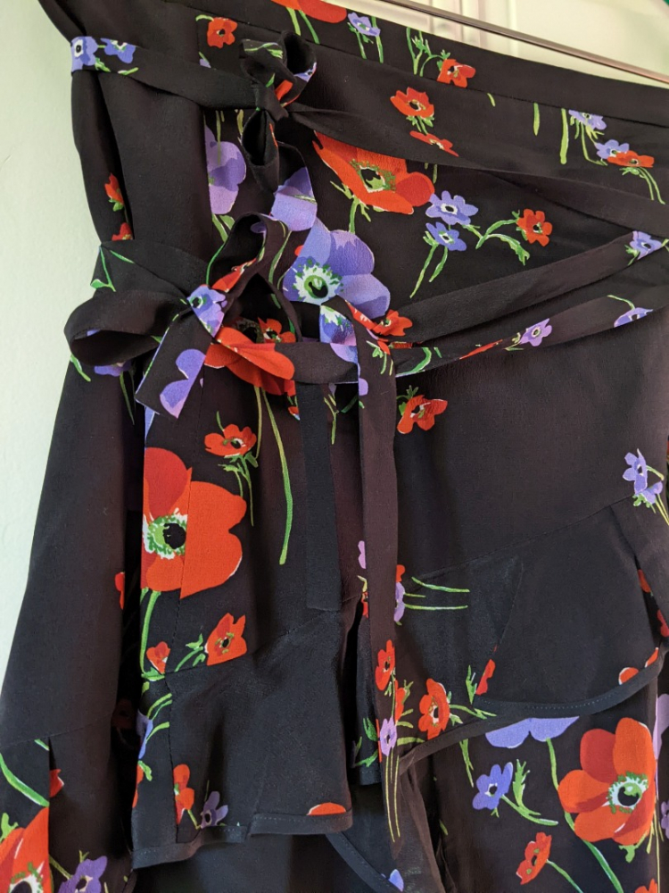 Gilmar Long asymmetrical skirt 100% silk 38