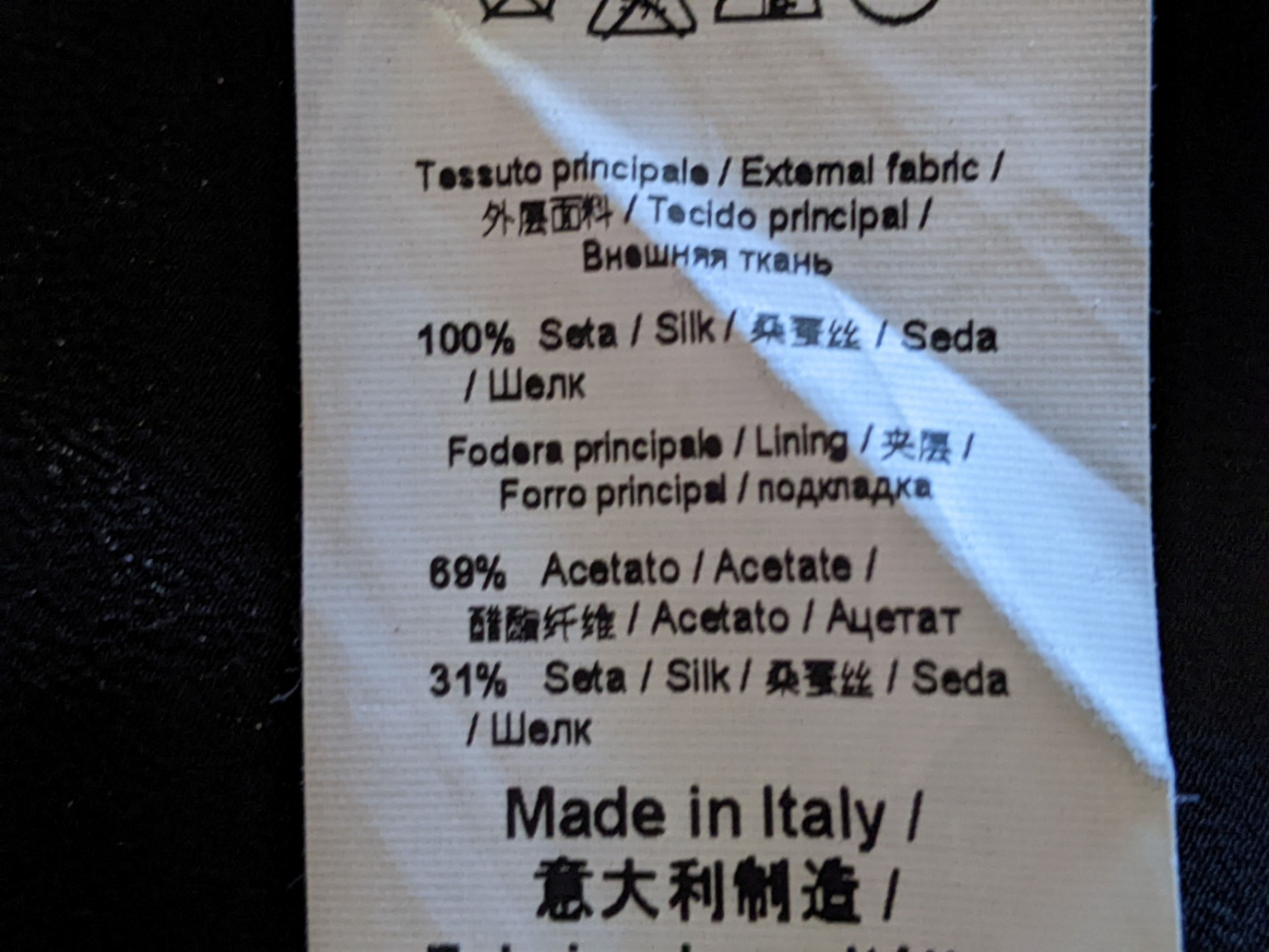 Gilmar Long asymmetrical skirt 100% silk 38