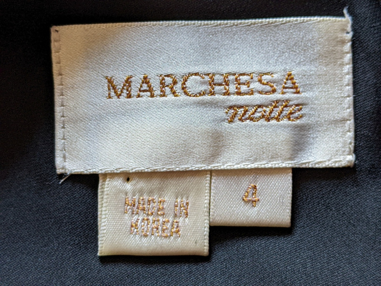 Marchesa Schwarzes Seidenkleid 36