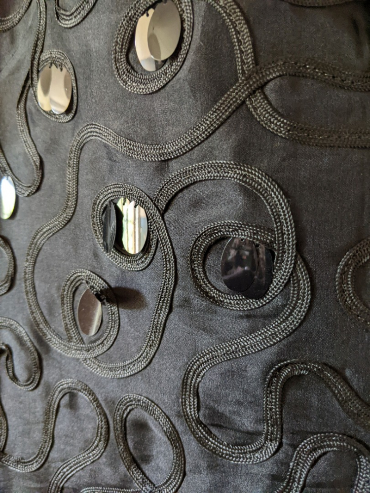 Marchesa Schwarzes Seidenkleid 36