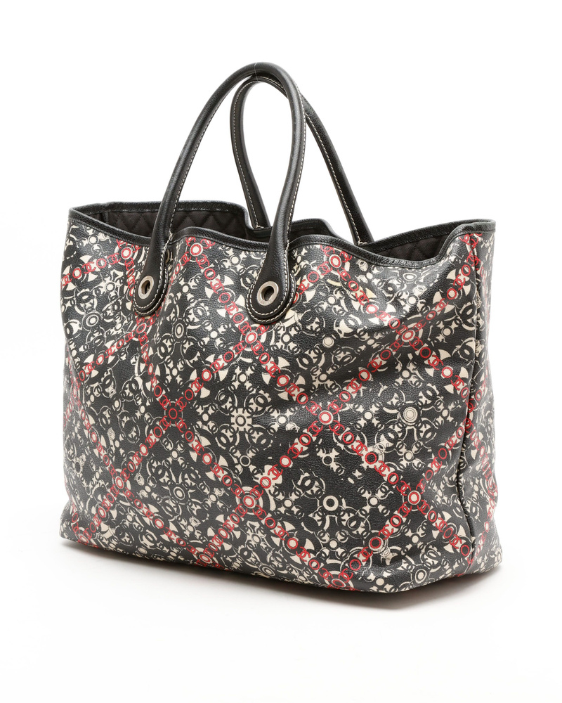 Chanel Coco Optic Large Caviar Travel Tote Bag