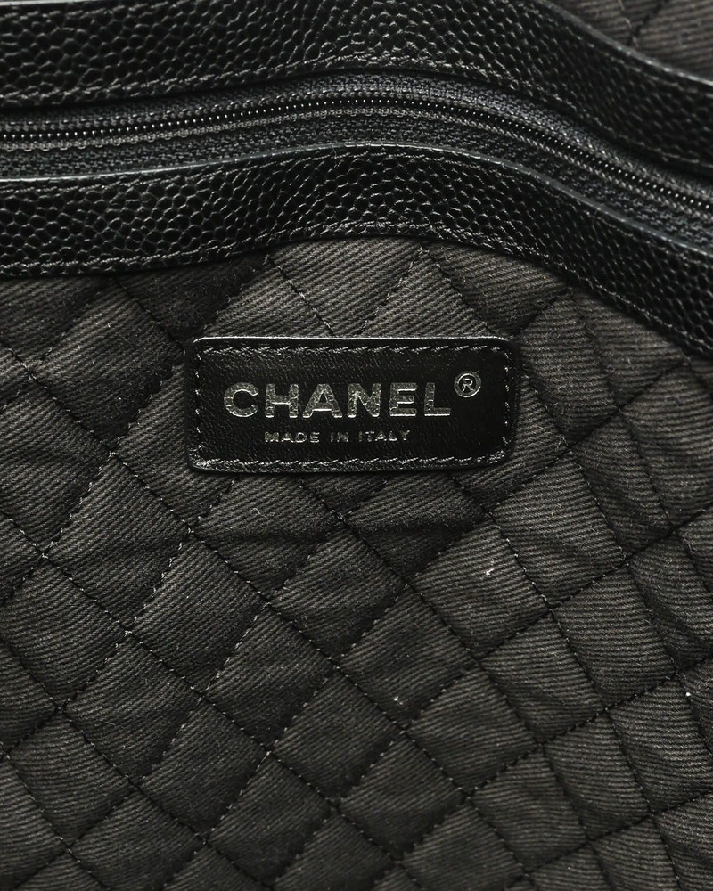 Chanel Coco Optic Large Caviar Travel Tote Bag