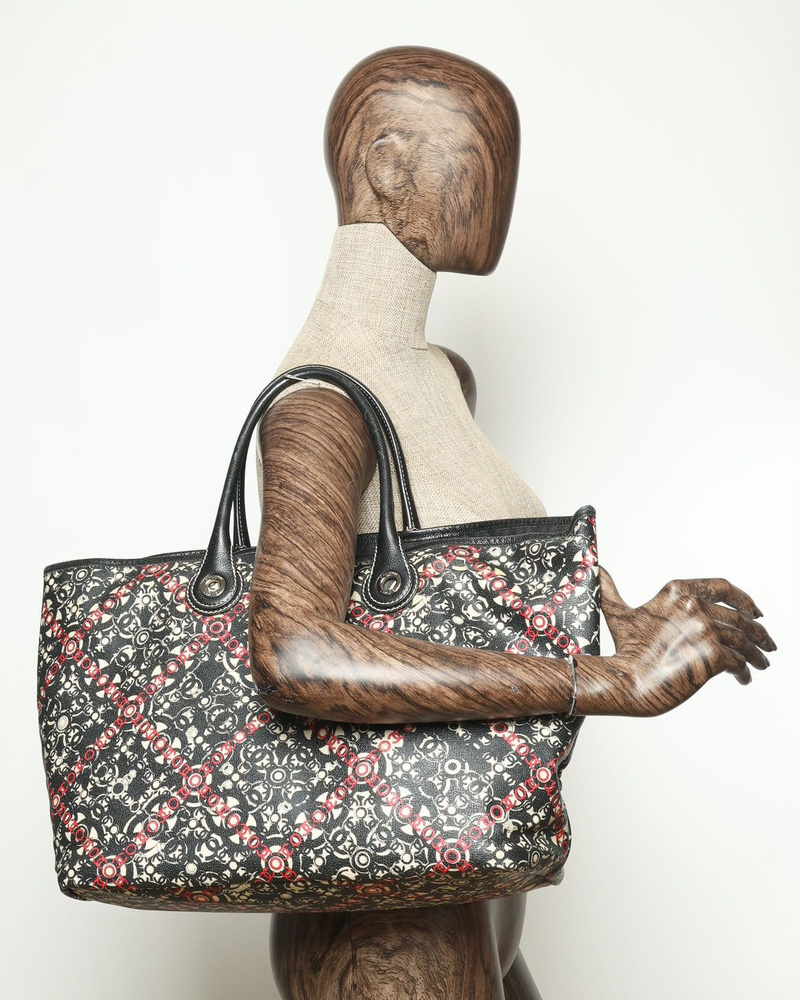 Chanel Coco Optic Large Caviar Travel Tote Bag