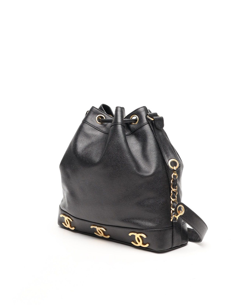 Chanel CC Caviar Bucket Bag