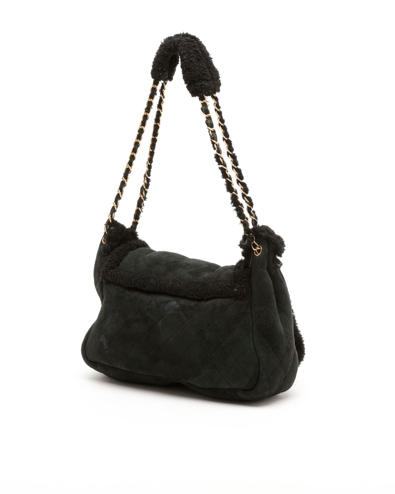 Chanel Medium Shearling Accordian Flap Bag
