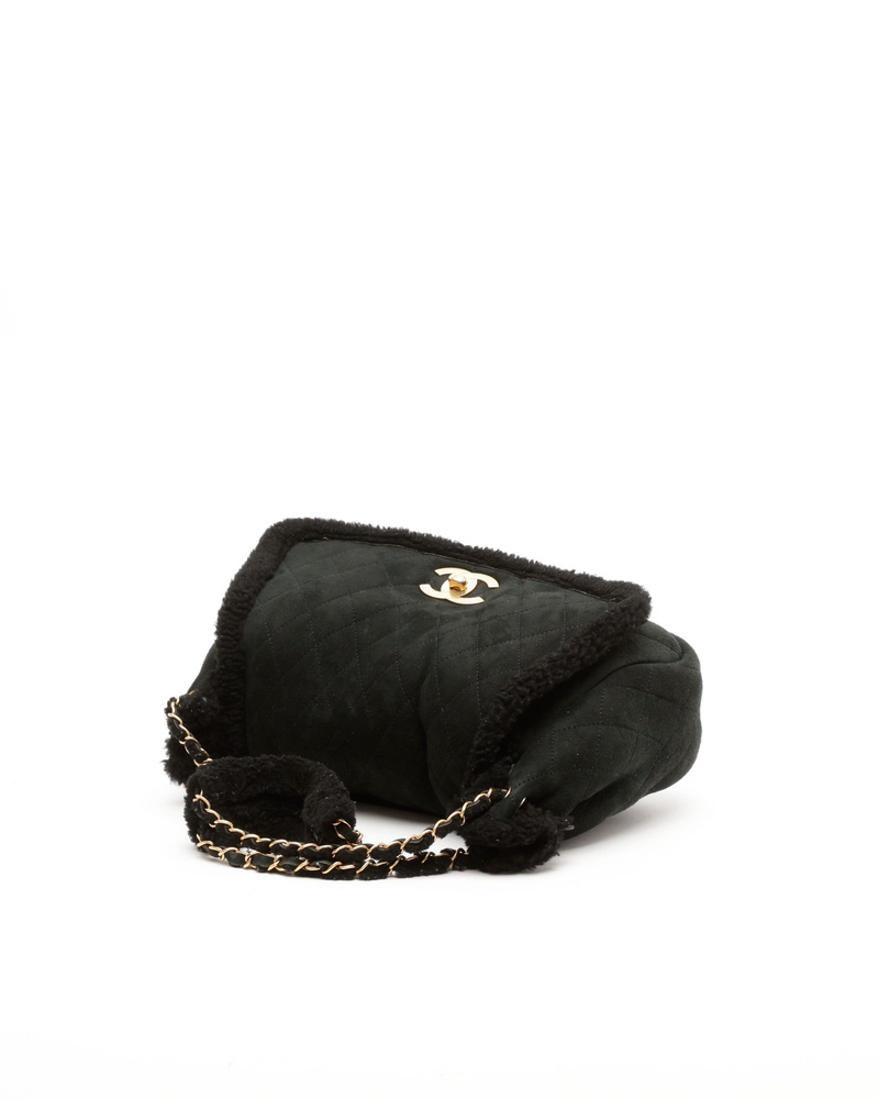 Chanel Medium Shearling Accordian Flap Bag