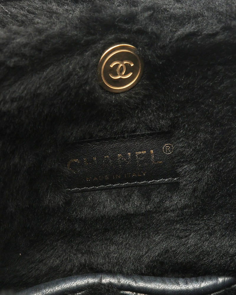 Chanel Medium Shearling Accordian Flap Bag