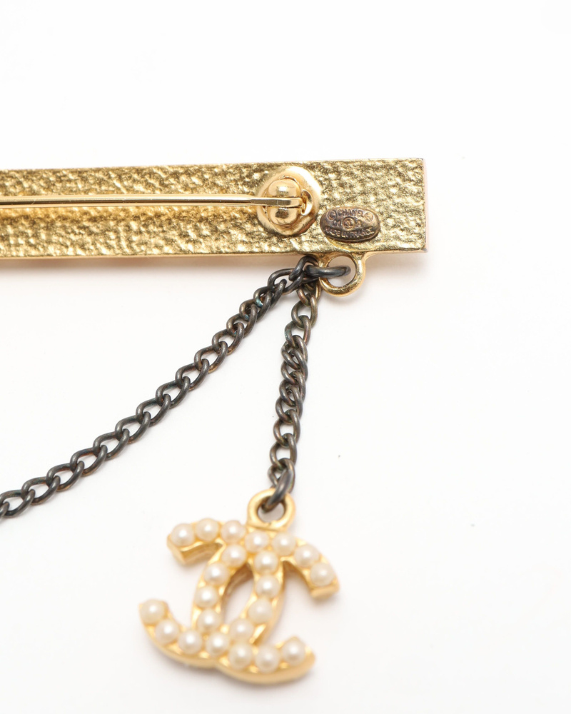 Chanel Coco Mark Pearl Brooch