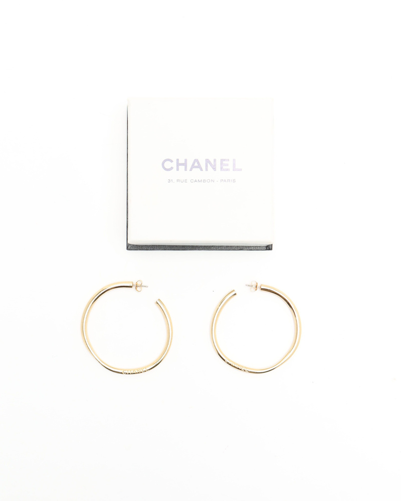 Chanel Logo Hope Earrings