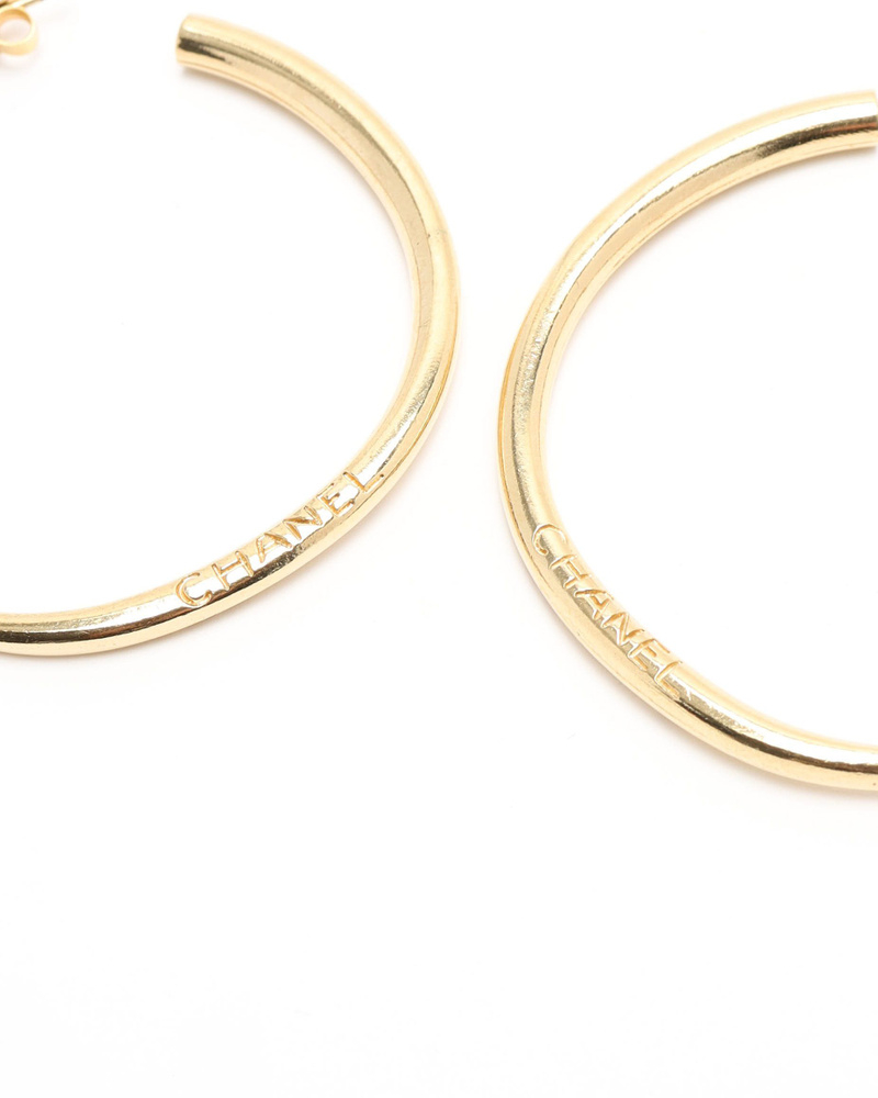 Chanel Logo Hope Earrings