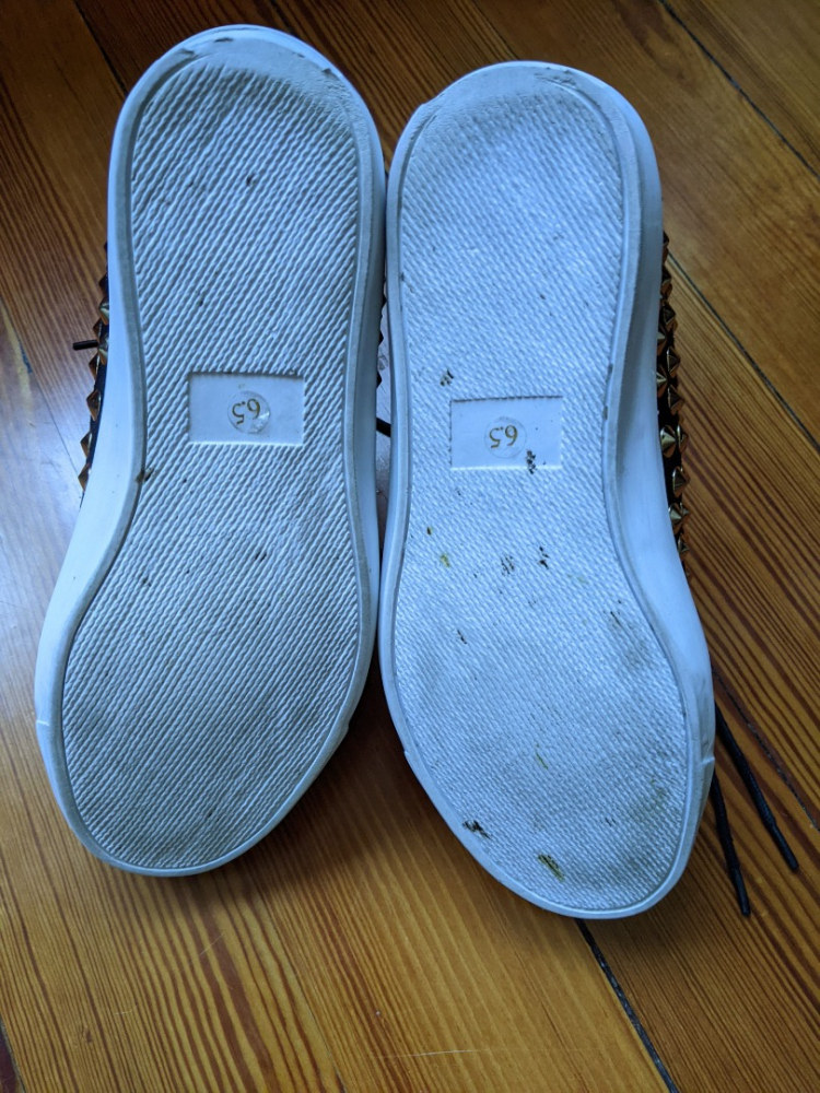 Jeffrey Campbell Black suede sneakers studded with gold 36.5