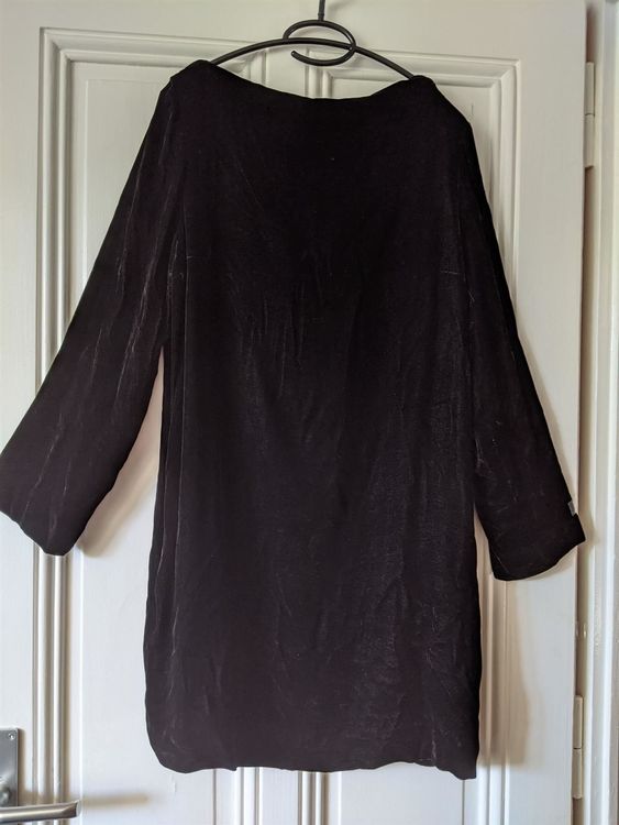 Cos Robe en velours de soie noir 42-44