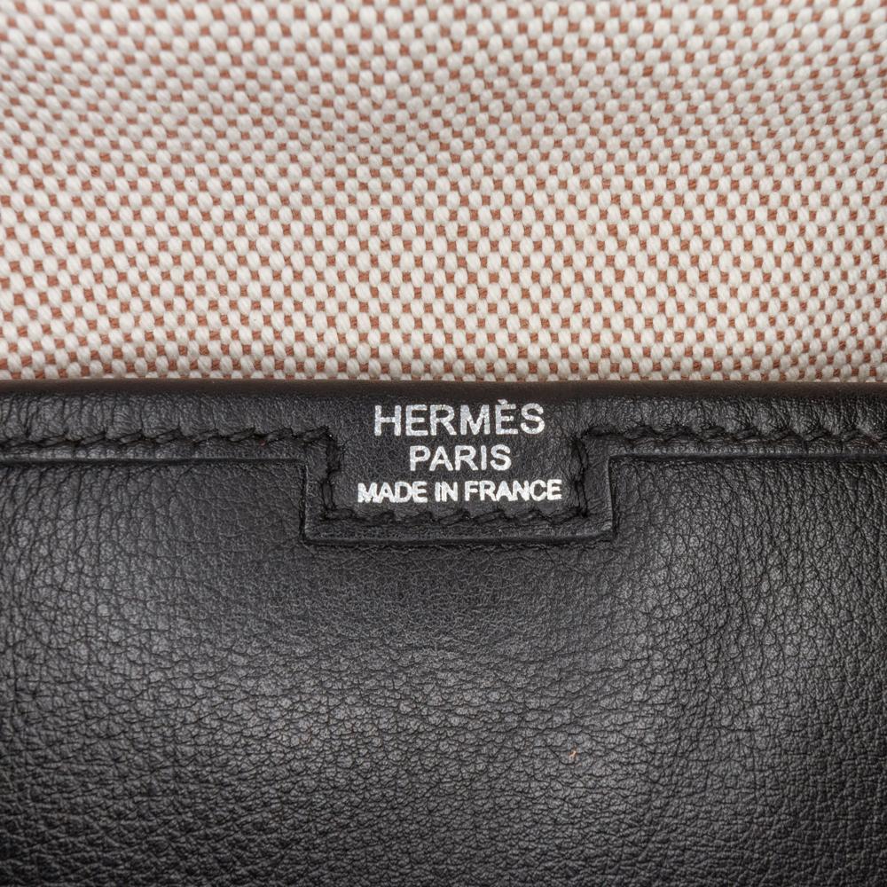 Hermès B Hermès Black Calf Leather Swift Jige GM France