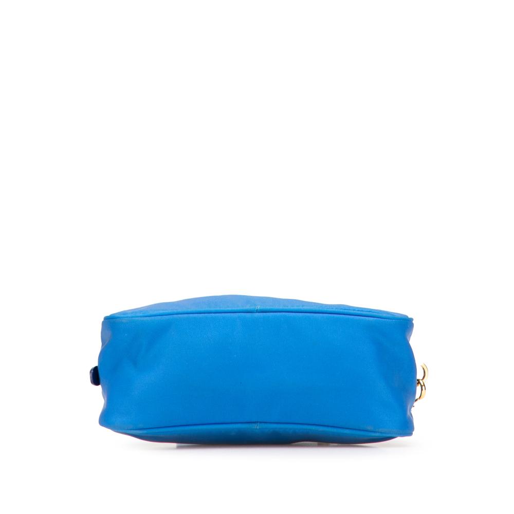 Prada B Prada Blue Nylon Fabric Tessuto Pouch Italy