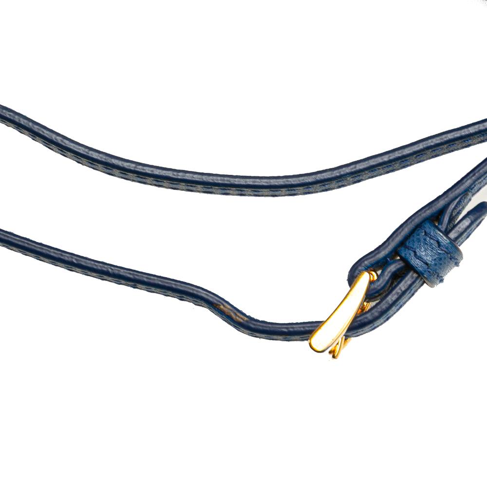 Prada B Prada Blue Nylon Fabric Tessuto Pouch Italy