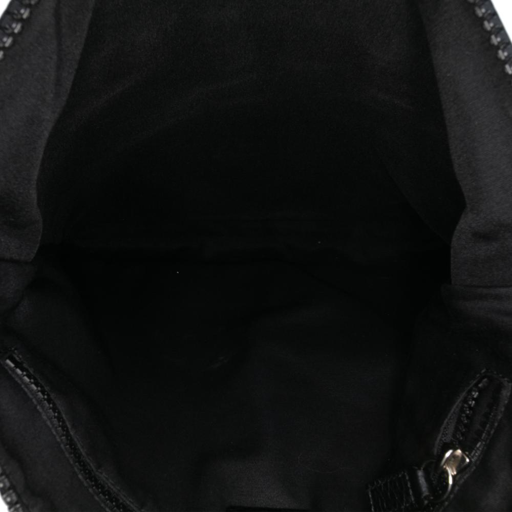 Gucci B Gucci Black Nylon Fabric GG Web Crossbody Italy