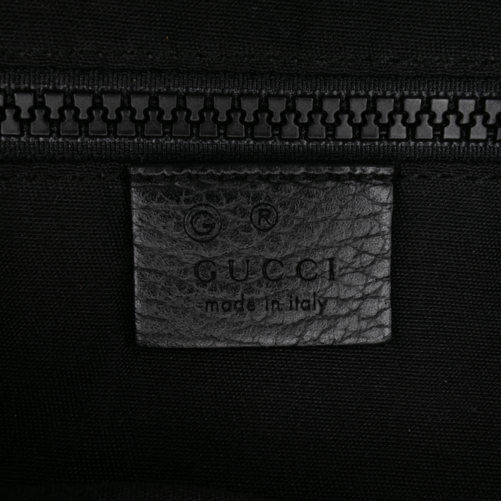Gucci B Gucci Black Nylon Fabric GG Web Crossbody Italy