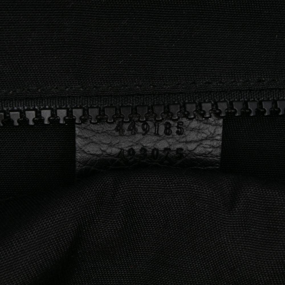 Gucci B Gucci Black Nylon Fabric GG Web Crossbody Italy