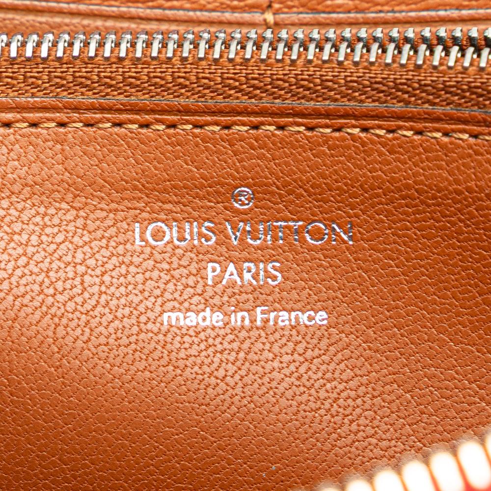 Louis Vuitton B Louis Vuitton Red Calf Leather Articles de Voyage Zippy Long Wallet France
