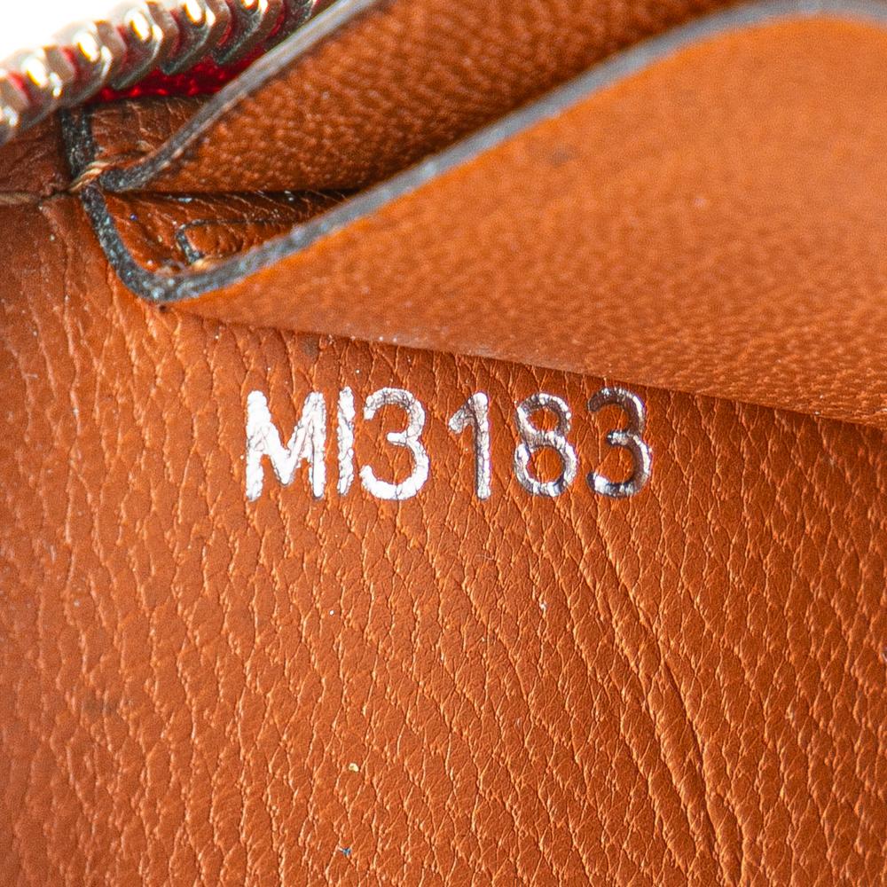 Louis Vuitton B Louis Vuitton Red Calf Leather Articles de Voyage Zippy Long Wallet France