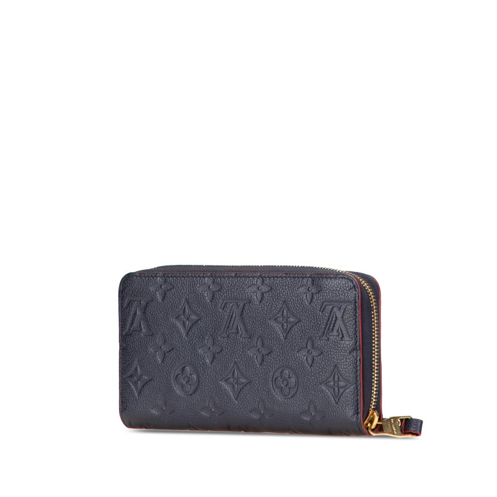 Louis Vuitton B Louis Vuitton Blue Navy Monogram Empreinte Leather Zippy Long Wallet France