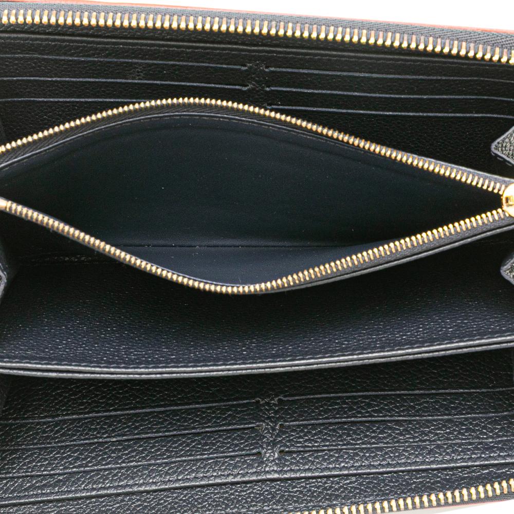 Louis Vuitton B Louis Vuitton Blue Navy Monogram Empreinte Leather Zippy Long Wallet France