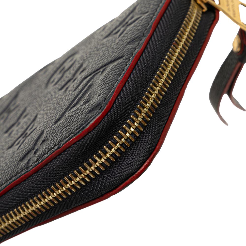 Louis Vuitton B Louis Vuitton Blue Navy Monogram Empreinte Leather Zippy Long Wallet France