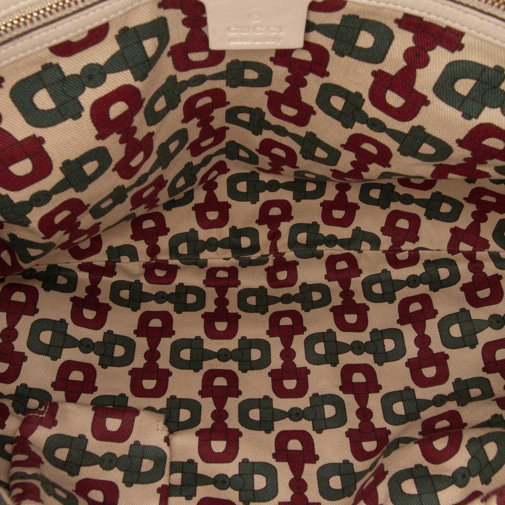 Gucci B Gucci Brown Beige Calf Leather Bamboo Guccissima Peggy Satchel Italy